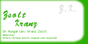 zsolt kranz business card